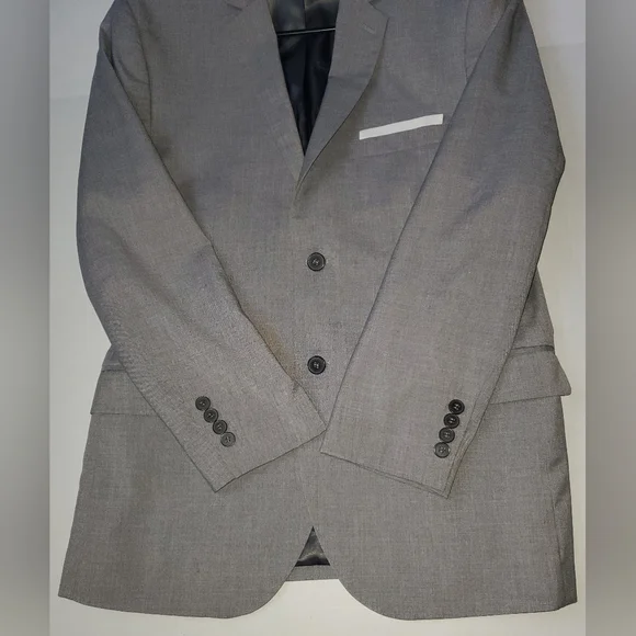 H & M Men's Slim Fit Blazer Sz 42R Gray - Picture 4 of 9